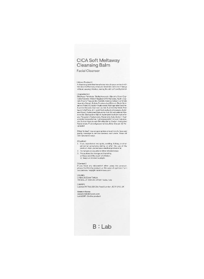 B.LAB B_Lab, Perfect Balance 5.5, CICA Soft Meltaway Cleansing Balm, 3.4 fl oz (100 ml)  - Image 3