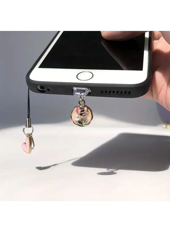 Multi Functional Heart Shaped Phone Pendant For iPhone 6 To 14 Pro Max Detachable Dust Cover - Image 4