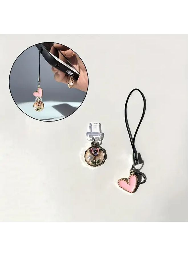 Multi Functional Heart Shaped Phone Pendant For iPhone 6 To 14 Pro Max Detachable Dust Cover - Image 1