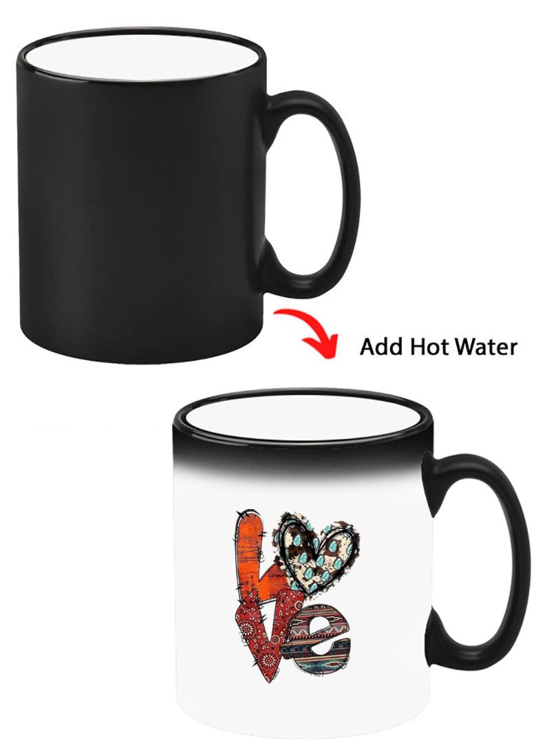 Theodor Color Changing Heat Sensitive Ceramic Mug, Image Revealed When HOT Liquid is Added! Love 2 - Image 1