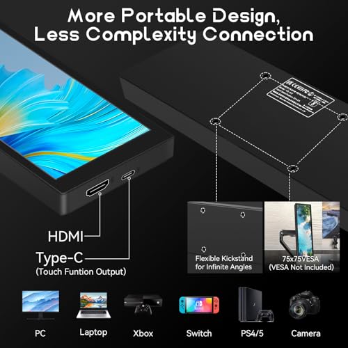 AISHICHEN 8.8 Inch Small Touchscreen Monitor, PC Temperature Display, PC Sensor Panel Display, IPS USB Mini Screen for Raspberry Pi, AIDA64 CPU RAM Data Temperature Monitor for ARGB Computer Case - Image 3