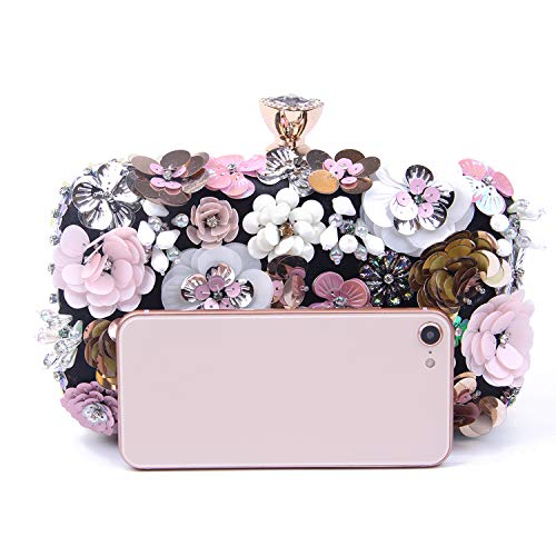 Lanpet Women Clutches Flower Evening Handbag Chain Strap Shoulder Bag - Image 5