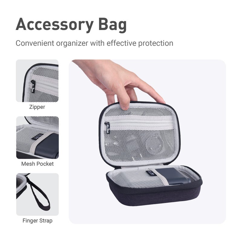 GL.iNet GL.iNet Gadget Organizer Case for Travel Routers GL-AXT1800/ MT3000/ SFT1200/ E750/ A1300, Chargers, Cables, and Accessories, Durable Pouch, Hand-Carry EVA Bag, Anti-Shock, Water Resistant (Black)  - Image 3