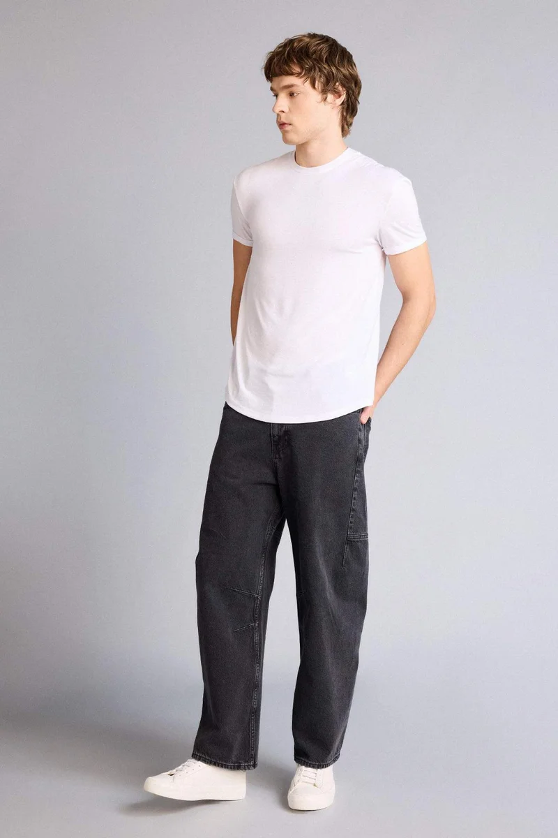 DeFacto Long Muscle Fit Crew Neck Short Sleeve T-Shirt