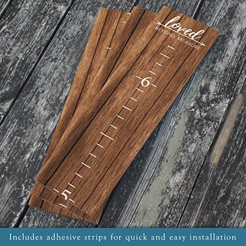 Back40Life Farmhouse Style Wooden Kids Growth Chart Ruler for Boys and Girls (Rustic Brown - WHT) - Image 3