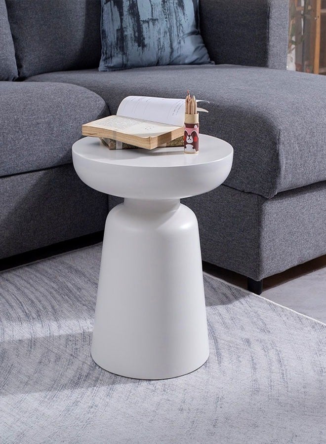 فاشون هوم الحديثة الفاخرة نمط القهوة الجدول جولة أريكة جانبية الجدول مع قاعدة معدنية مذهب الإطار ديكور المنزل أثاث منزلي مناسب لغرفة المعيشة غرفة نوم شرفة 40 × 45 سم (مجمعة بالكامل) - Image 1