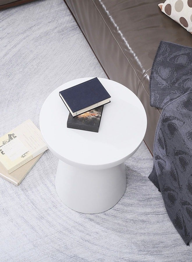 فاشون هوم الحديثة الفاخرة نمط القهوة الجدول جولة أريكة جانبية الجدول مع قاعدة معدنية مذهب الإطار ديكور المنزل أثاث منزلي مناسب لغرفة المعيشة غرفة نوم شرفة 40 × 45 سم (مجمعة بالكامل) - Image 4