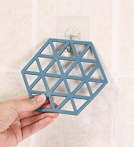 SIYANSHU Silicone Trivet Mats and Hot Pads 3 Pcs 6.33 5.5 in Hexagon Heat Resistant Multifuntion Kitchen Tool for Bowl Mats, Dish Mats, Placemats, and Drink Coasters (Pack of-3, Black-Triangle) - Image 4
