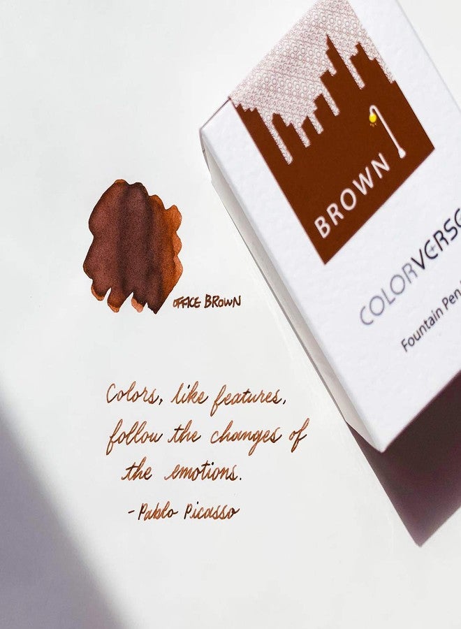Colorverse Ink - Office Series - Brown (30ml) Fountain Pen Ink - Image 2
