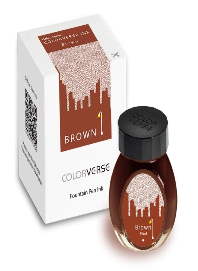 Colorverse Ink - Office Series - Brown (30ml) Fountain Pen Ink - Image 1
