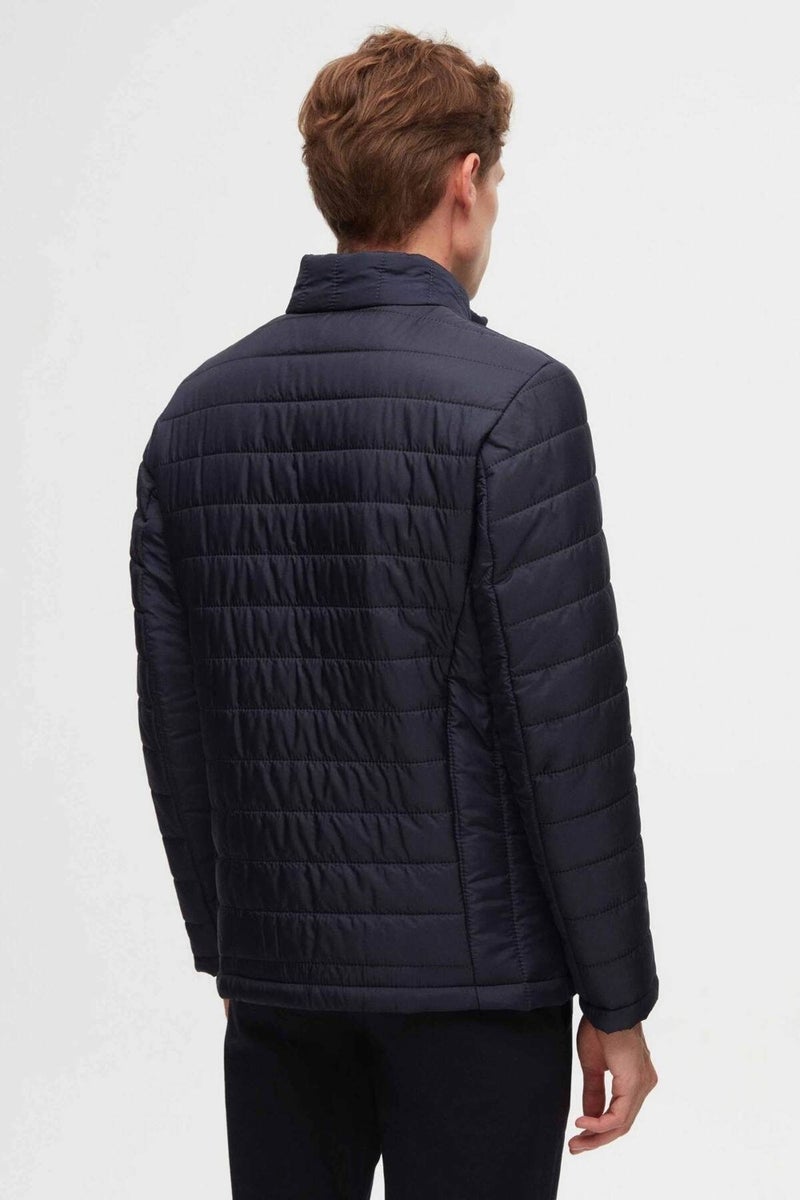D'S DAMAT Ds Damat Slim Fit Navy Blue Windproof Fiber Filled Coat 3HF07ORT04262  - Image 4