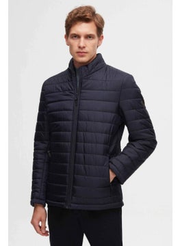 D'S DAMAT Slim Fit Navy Blue Windproof Fiber Filled Coat 3HF07ORT04262  - Image 1