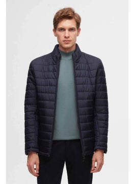 D'S DAMAT Slim Fit Navy Blue Windproof Fiber Filled Coat 3HF07ORT04262  - Image 2
