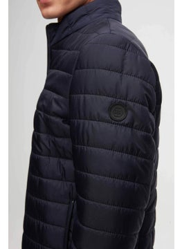 D'S DAMAT Slim Fit Navy Blue Windproof Fiber Filled Coat 3HF07ORT04262  - Image 4