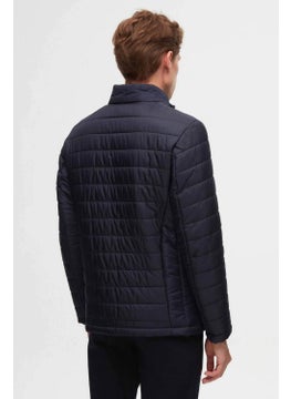 D'S DAMAT Slim Fit Navy Blue Windproof Fiber Filled Coat 3HF07ORT04262  - Image 5
