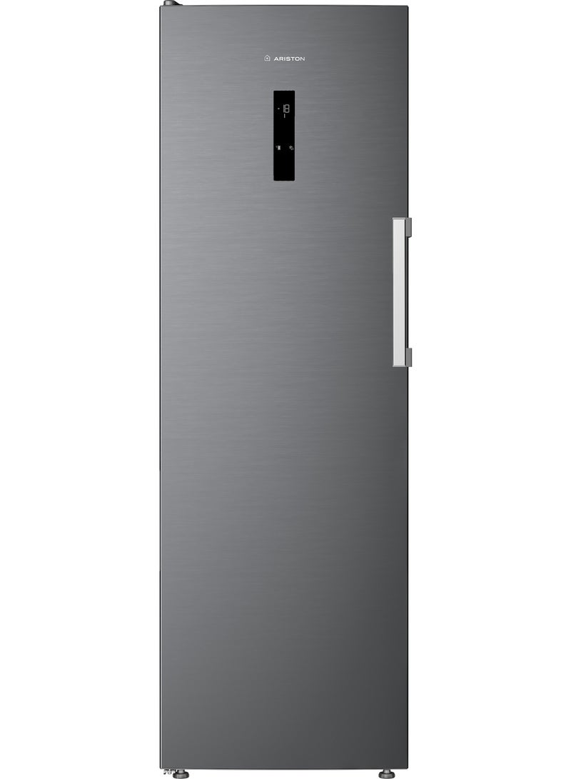 Ariston Freestanding Upright Freezer 286 L, No Frost Freezer, ProSmart Inverter Compressor, Quick Freeze, Electronic Touch Display, Reversible Door, Titanium Inox Finish - ARU60F6312XME 286 L 0.8 kW ARU60F6312XME Titanium Inox Finish - Image 1
