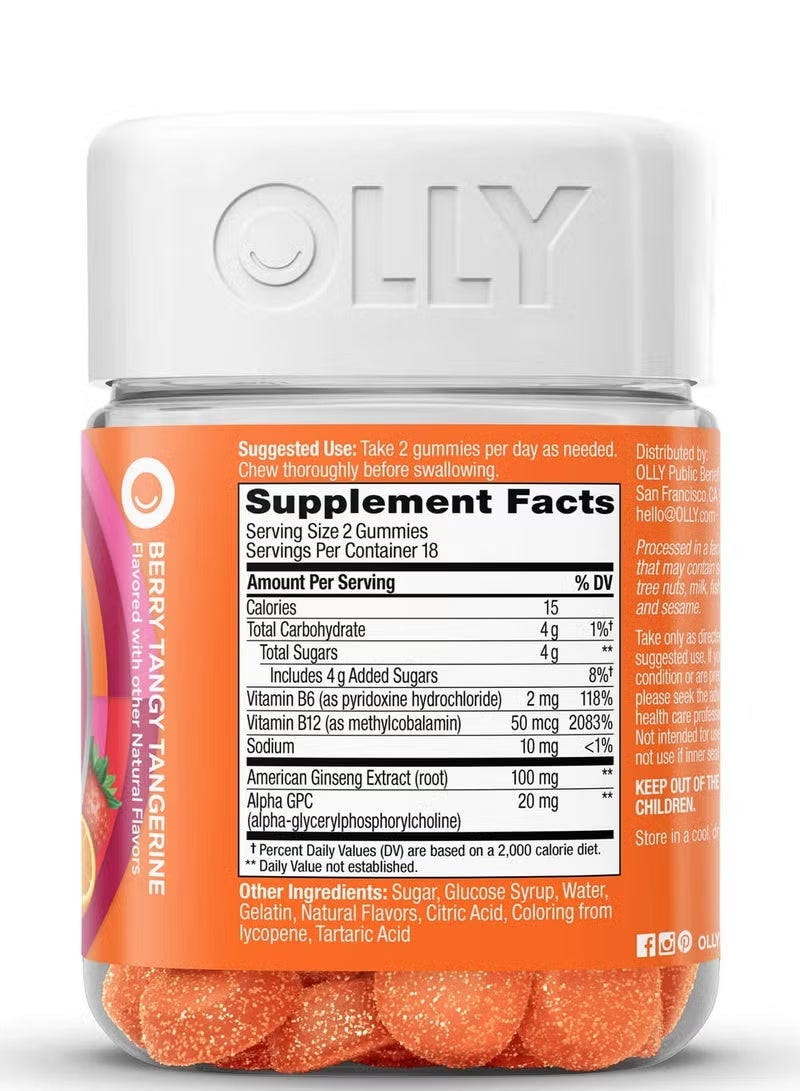OLLY Laser Focus, Berry Tangerine Flavor - 36 Gummies - Image 2