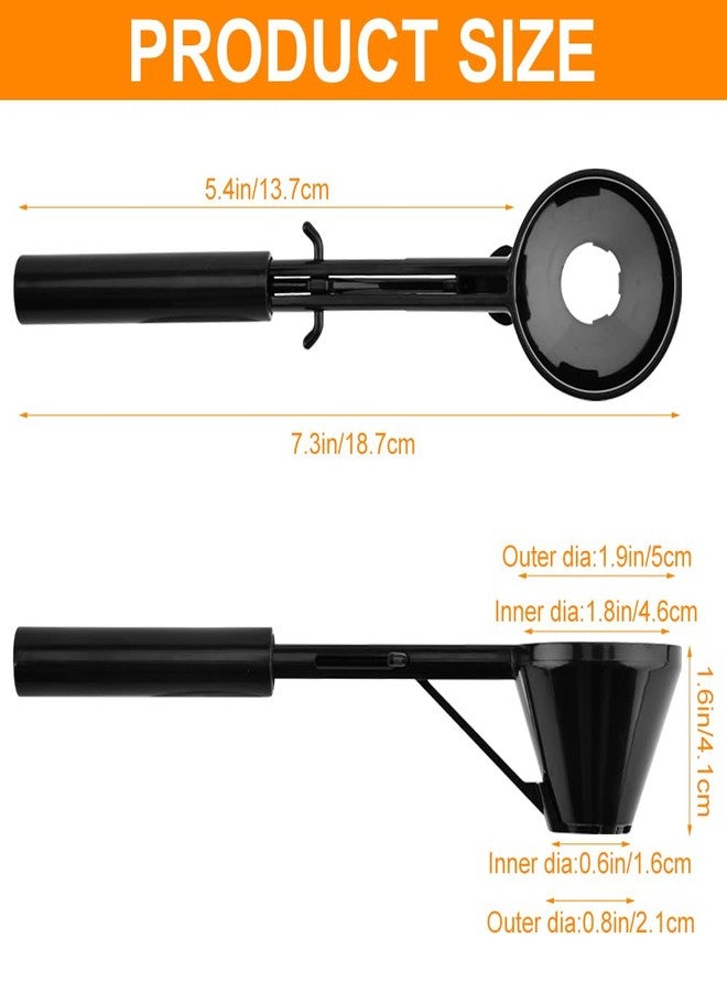 Restynic Funnel Scoop for Powder, 2 Pack Sliding Bottom Measuring Scoop, 0.35 oz (10 g) Capacity, Narrow Spout for Water Bottles and Shaker Cups, ABS, for Protein Powder Creatine Coffee Grounds - Image 3