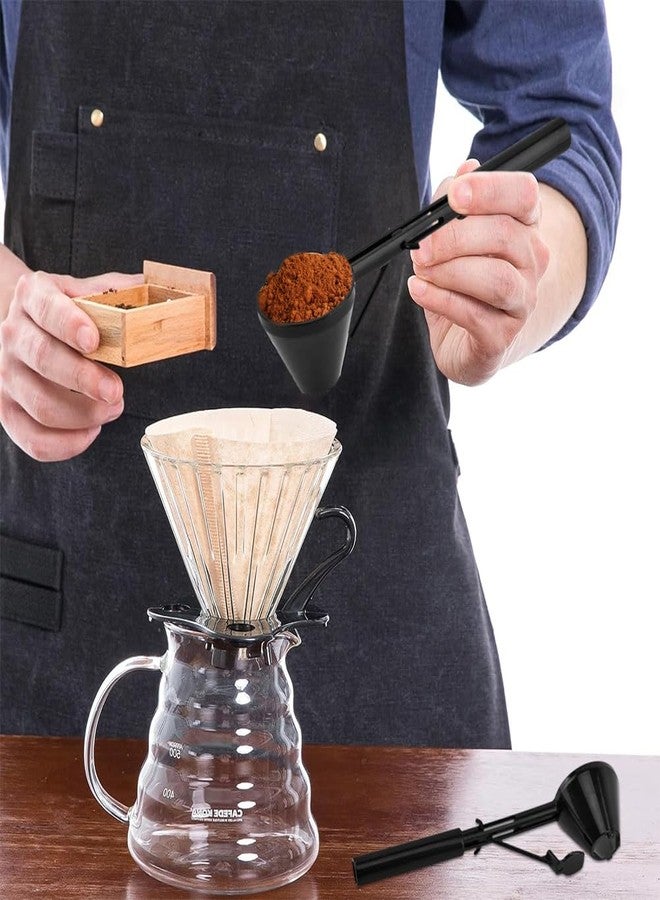 Restynic Funnel Scoop for Powder, 2 Pack Sliding Bottom Measuring Scoop, 0.35 oz (10 g) Capacity, Narrow Spout for Water Bottles and Shaker Cups, ABS, for Protein Powder Creatine Coffee Grounds - Image 5