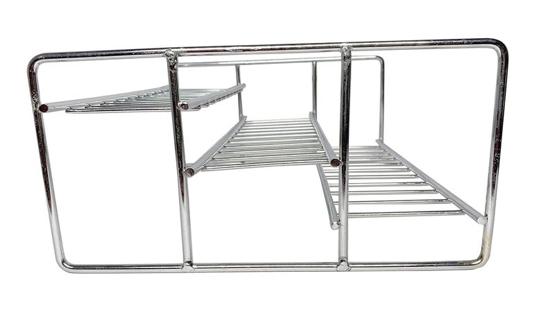 Gladnes Stainless Steel 3Tier Step Standing Rack Kitchen Storage Step Spices Bottle Holder For Storage Condiment Shelf Rack - Image 2
