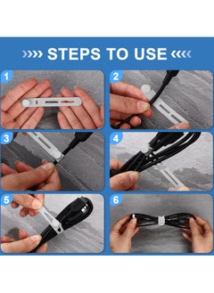 BenQuand 10pcs Silicone Cable Ties，Reusable Cord Silicone Straps， Multipurpose Elastic Cable Organizer for Bundling Fastening Earphone Phone Charger Office Home School  - Image 3