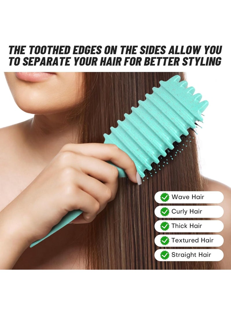 MOMENT Curl Defining Hair Brush, Flash Boar Bristle Styling Brush for Curly Hair, Shaping & Defining Curls for Women, Blue - Image 5