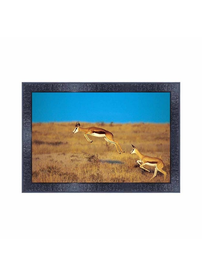 pnf Poster And Frames Deer Wall Painting With Acrylic Sheet | For Living Room, Bedroom | Home Decoration Item | Best Gifting Option (10 * 14inch,Multicolour,Synthetic) 3606 - Image 1