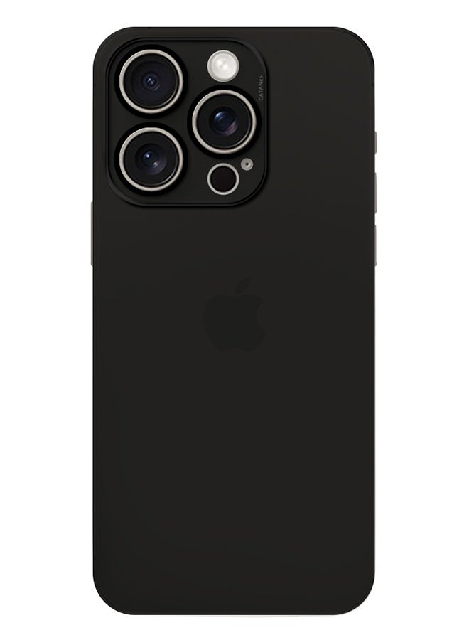Ultra Thin Case for iPhone 15 Pro Max with 0.3mm Matte Case Cover Air Skin Series Feather-Light Frosted Protective Back Cover - Black - Image 3