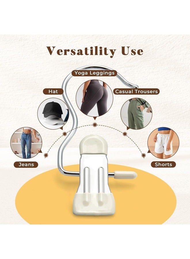 20 قطعة من الشماعات المحمولة متعددة الوظائف بمشبك واحد لتوفير المساحة للجينز والقبعات والأحذية الطويلة والمناشف والوجبات الخفيفة والحقائب (بيج) - Image 3