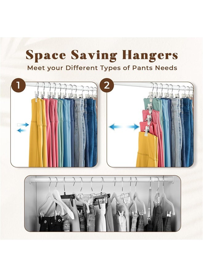 20 قطعة من الشماعات المحمولة متعددة الوظائف بمشبك واحد لتوفير المساحة للجينز والقبعات والأحذية الطويلة والمناشف والوجبات الخفيفة والحقائب (بيج) - Image 4