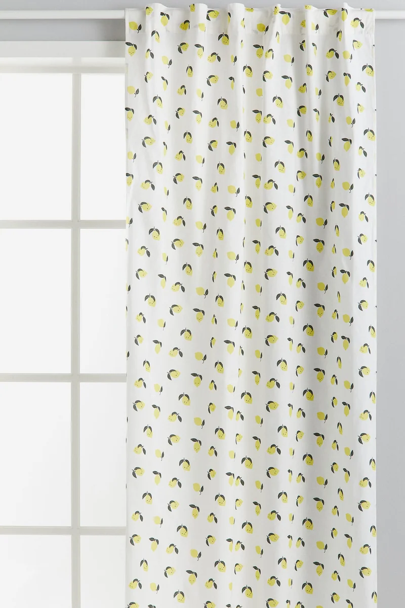 H&M 2-pack patterned cotton curtains