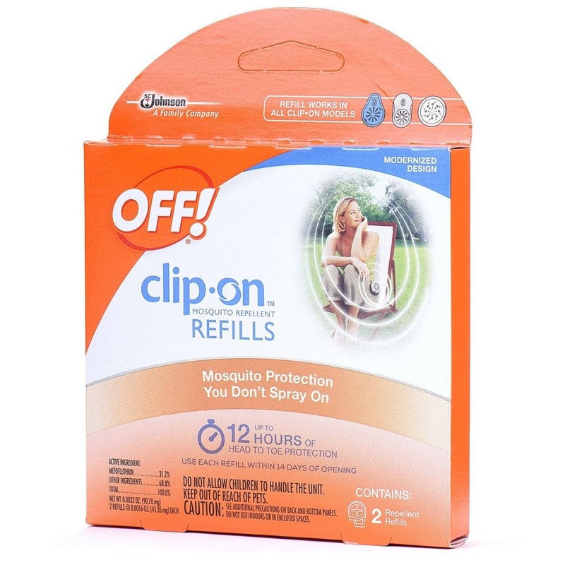 OFF! Clip-On Mosquito Repellent Refill, Provides 12 Hours of Protection, 2 Count (Pack of 2) - Image 1