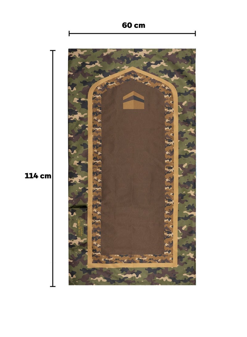 HilalFul Salah On The Go Polyester Prayer Mat - Camo Kaaba | Muslim Praying Rug for Kids/Children | Water Resistant | Anti-Slip | Islamic Gift for Eid, Ramadan | For Travel | Lightweight - Image 4