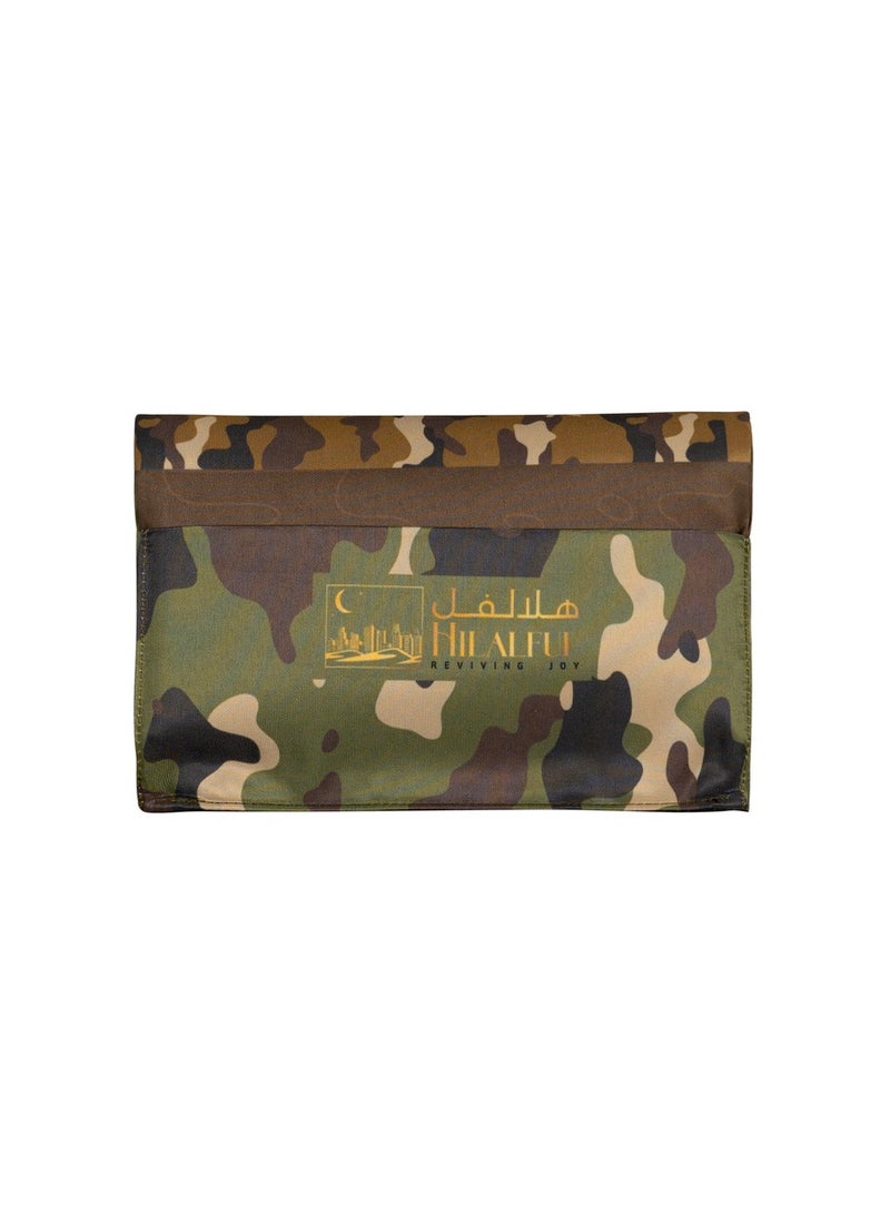 HilalFul Salah On The Go Polyester Prayer Mat - Camo Kaaba | Muslim Praying Rug for Kids/Children | Water Resistant | Anti-Slip | Islamic Gift for Eid, Ramadan | For Travel | Lightweight - Image 3