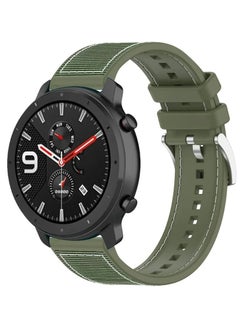 Generic Silicone Sport Band 22MM Compatible with Samsung galaxy watch 3 45mm /watch 46mm/Gear S3/Huawei watch GT3 46MM/GT2E/GT2 Pro/GT2 46MM/Amazfit GTR 2/3/3 Pro/GTR4 (Green)  - Image 2