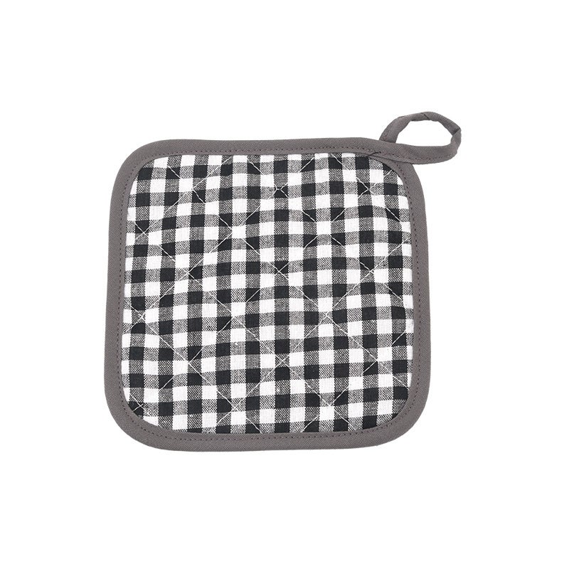 Anti-high Temperature Silicone Gloves Heat Insulation Pad suit Plaid Coaster Cotton Silicone Gloves Microwave Oven Gloves Plaid one Plaid one