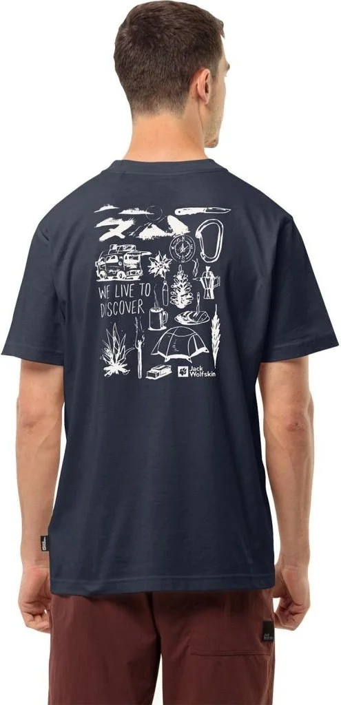 جاك ولفسكن Discover T M Men's Blue T-Shirt 1809761TR-16459