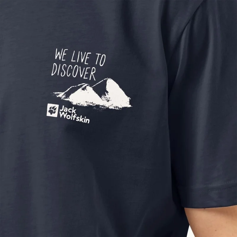 جاك ولفسكن Discover T M Men's Blue T-Shirt 1809761TR-16459