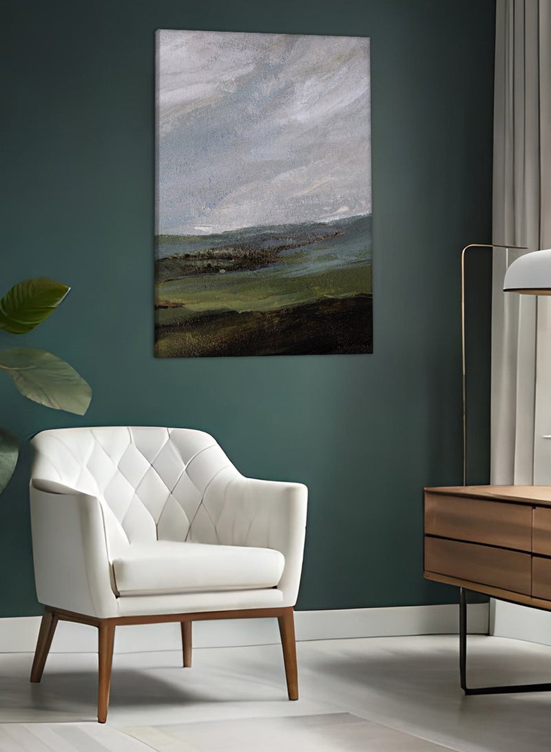 لوحة كانفاس على إطار خشبي بتصميم نمط فنى - Image 1