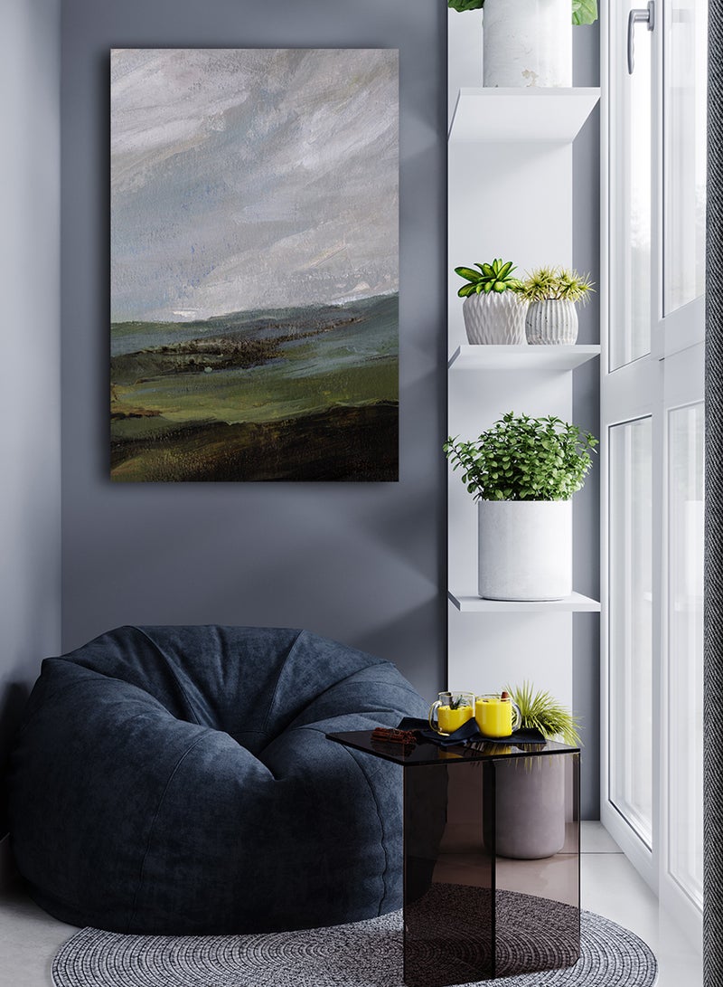 لوحة كانفاس على إطار خشبي بتصميم نمط فنى - Image 3