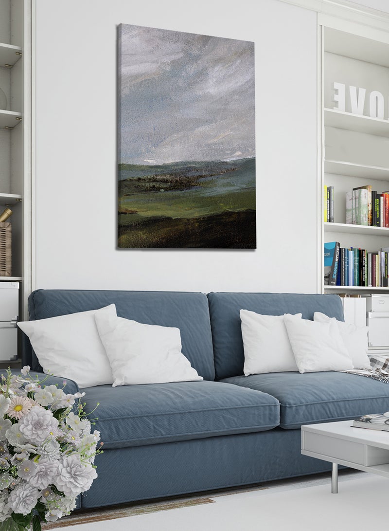 لوحة كانفاس على إطار خشبي بتصميم نمط فنى - Image 2