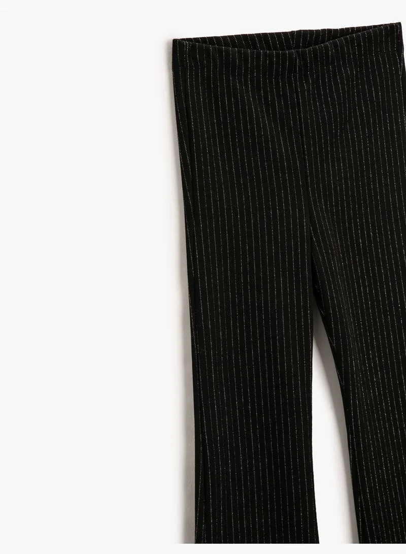 كوتون Flare Trousers Elastic Waistband