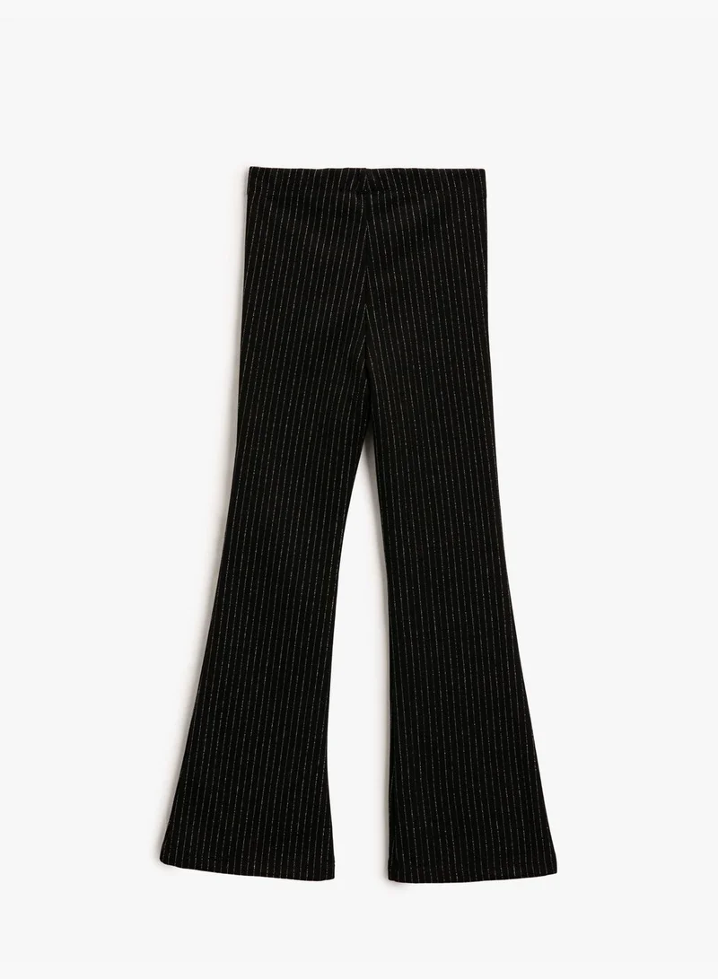 كوتون Flare Trousers Elastic Waistband