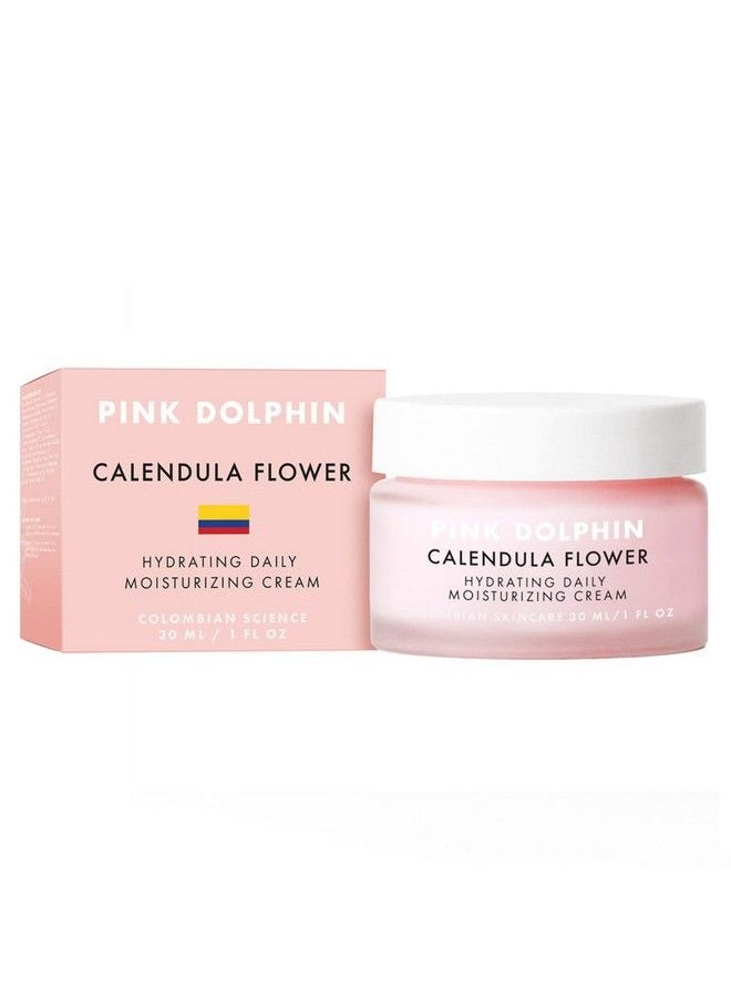 Pink Dolphin - | Calendula Flower Hydrating Daily Moisturizing Cream | Soothes Inflammation & Promotes Healing | Repairs & Rehydrates Dry Skin | Improves Collagen Production | Face & Skin Care | 1 Oz - Image 1