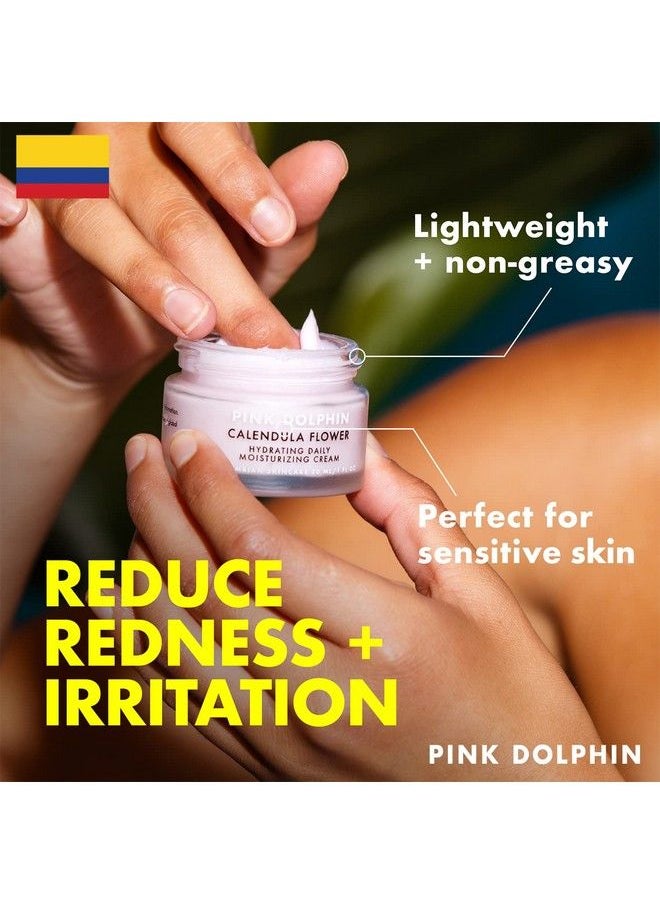 Pink Dolphin - | Calendula Flower Hydrating Daily Moisturizing Cream | Soothes Inflammation & Promotes Healing | Repairs & Rehydrates Dry Skin | Improves Collagen Production | Face & Skin Care | 1 Oz - Image 1