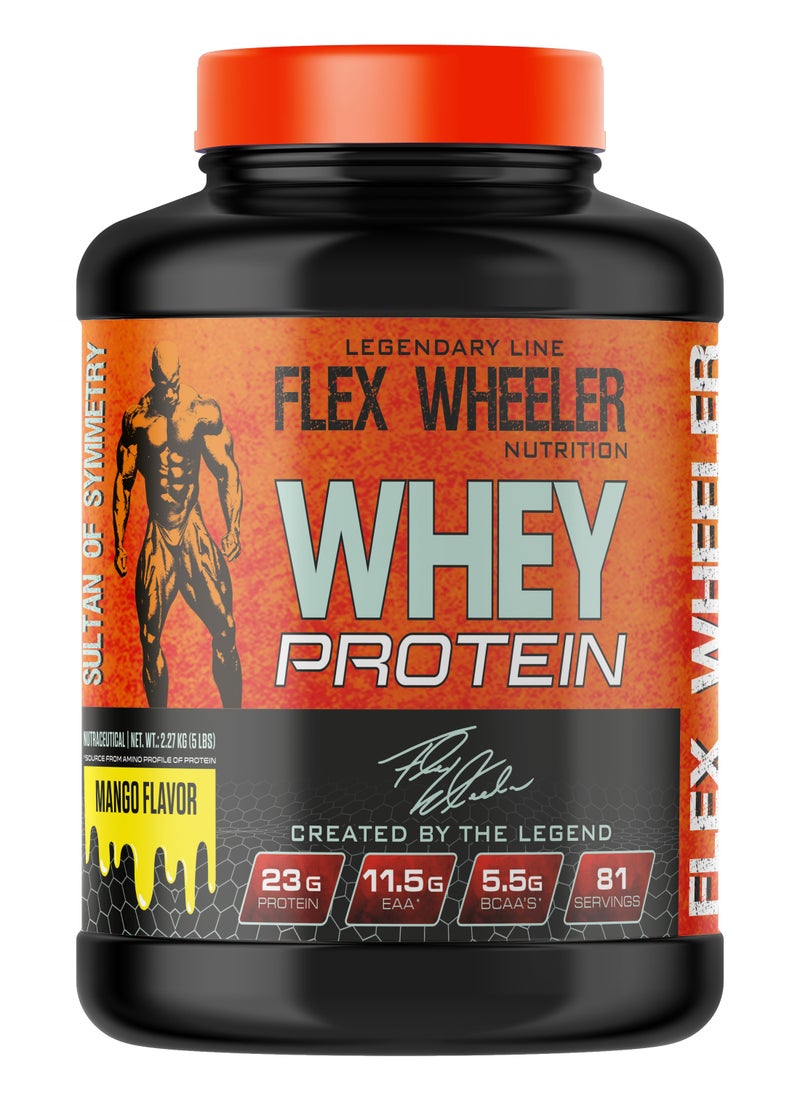 Flex Wheeler Nutrition - Flex Wheeler 100% Premium Whey Protein - Mango, 2.27kg (81 Servings) - Image 1