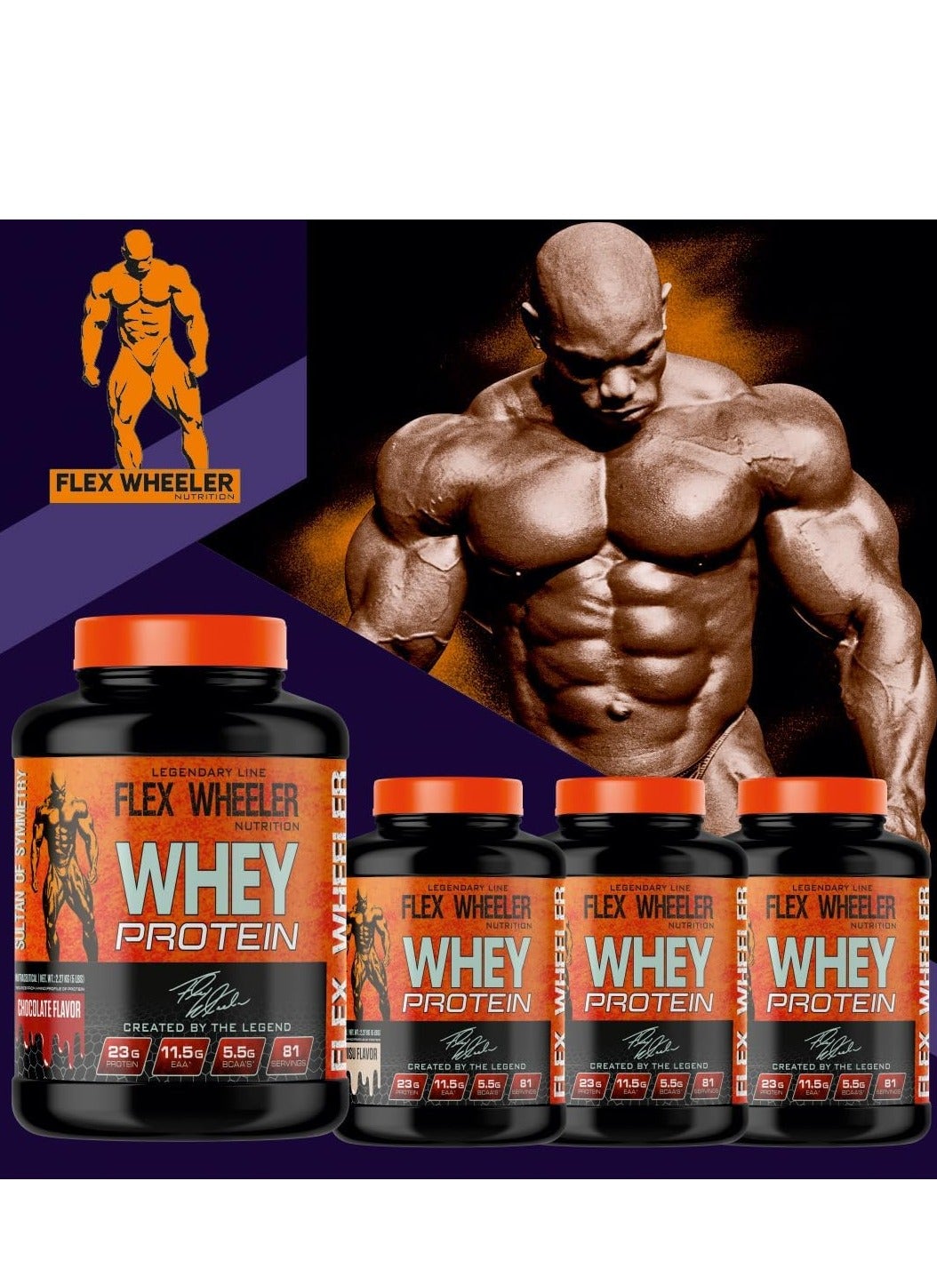 Flex Wheeler Mango 100% Premium Whey Protein Powder 2.27kg