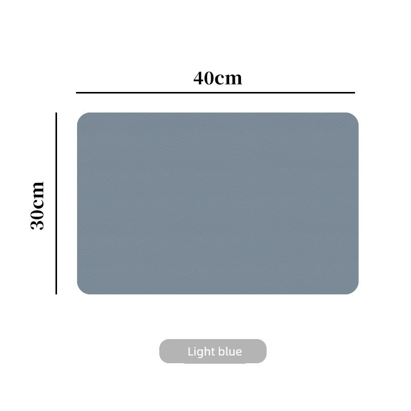 Solid color luxury leather placemat, household dining table tabletop mat, Western dining mat, waterproof, oil-proof, and heat-insulating mat - Image 4