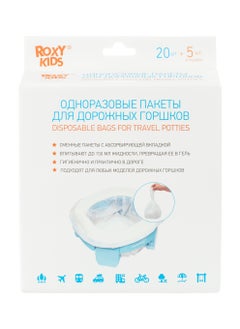 Generic ROXY-KIDS Disposable Refill Bags for Travel Potty, 25pcs Pack, Universal Fit, Absorbent Gel Liner, Leak-Proof, Biodegradable  - Image 1