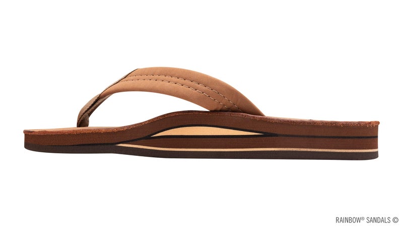 Rainbow Sandals Women's Double Layer Premier Leather Sandals w/Arch Support, Redwood, Ladies Large / 7.5-8.5 B(M) US - Image 2